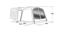 Outwell Milestone Dash Drive Away Awning -Full Camp Gear 111099 milestone dash drawing perspective2