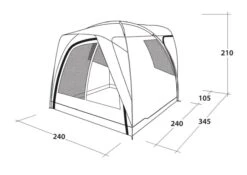 Outwell Beachcrest Drive Away Awning -Full Camp Gear 111238 beachcrest drawing perspective2