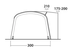 Outwell Blossburg 380 Air Drive Away Awning -Full Camp Gear 111242 blossburg 380 air drawing other4