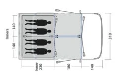 Outwell Springville 4SA Tent (2023) -Full Camp Gear 111275 springville 4sa drawing floorplan3