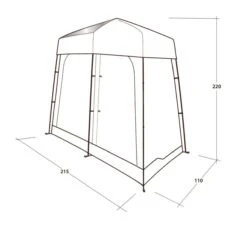 Outwell Seahaven Station Double -Full Camp Gear 111288 outwell seahaven comfort station double drawing perspective2