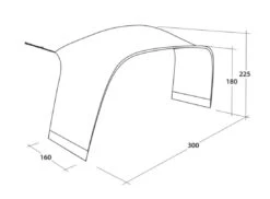 Outwell Lounge Tent Connector M (2023) -Full Camp Gear 111342 lounge tent connector m drawing perspective2 page 0001