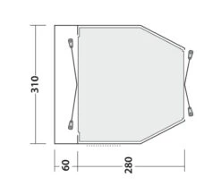 Easy Camp Shamrock Awning (180 - 205cm) -Full Camp Gear 120398 shamrock drawing floorplan3