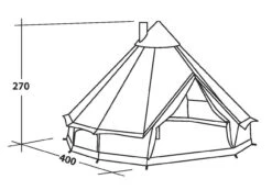 Robens Klondike Tipi Tent (2023) -Full Camp Gear 130083 klondike drawing perspective 374