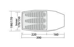 Robens Pioneer 3EX Tent (2022) -Full Camp Gear 130275 pioneer 3ex drawing floorplan3