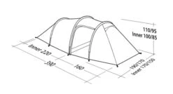 Robens Pioneer 3EX Tent (2022) -Full Camp Gear 130275 pioneer 3ex drawing perspective2