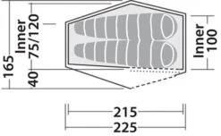 Robens Chaser 2 Tent (2023) -Full Camp Gear 130316 chaser 2 drawing floorplan3