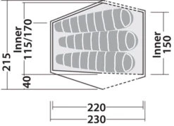 Robens Chaser 3XE Tent (2022) -Full Camp Gear 130317 chaser 3xe drawing floorplan3