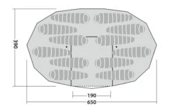 Outwell Robens Klondike Twin Tipi Tent (2023) -Full Camp Gear 130359 klondike twin drawing floorplan3