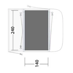 Outwell Newburg 160 Footprint Groundsheet -Full Camp Gear 170834 footprint newburg 160 drawing floorplan2