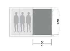 Outwell Lindale 3PA Flat Woven Carpet -Full Camp Gear 170857 flat woven carpet lindale 3pa drawing floorplan2