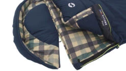 Outwell Camper Lux "R" Sleeping Bag Deep Blue (2023) -Full Camp Gear 230393 camper lux right side zipper feature photo4