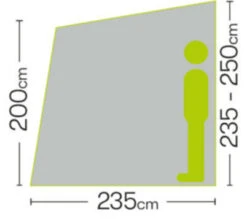 Quest Falcon 220 Poled Porch Caravan Awning (2022) -Full Camp Gear a3500 6 midsize