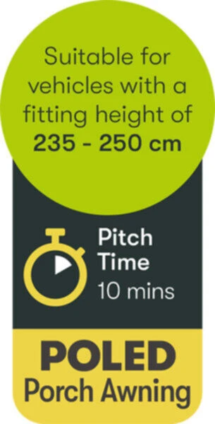 Quest Falcon 390 Poled Porch Caravan Awning (2022) 10 Quest Falcon 390 Poled Porch Caravan Awning (2022) - Image 8