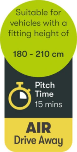 Quest Falcon Air 300 Drive Away Awning Low (180-120cm) (2022) -Full Camp Gear a3507a 9 midsize 1