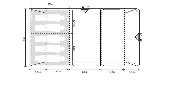 Outdoor Revolution Airedale 5.0s Tent (2022) 5 Outdoor Revolution Airedale 5.0s Tent (2022) - Image 3