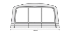 Outdoor Revolution Airedale 7.0se / 9.0se Front Porch Extension -Full Camp Gear airedale 7se 9se front porch extension floorplan 2