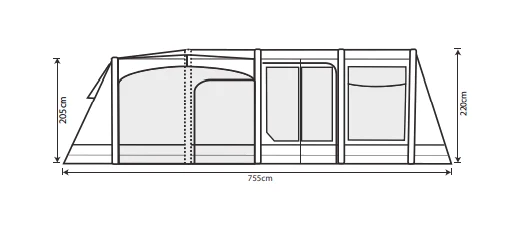 Outdoor Revolution Airedale 9.0DSE Tent (2022) 8 Outdoor Revolution Airedale 9.0DSE Tent (2022) - Image 6