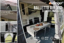 Vango Airbeam Vango Balletto Air 330 Elements ProShield Caravan Awning (2023) -Full Camp Gear balletto air 330 eps lf2
