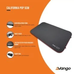 Vango California Pop 5cm Self Inflating Mattress -Full Camp Gear california pop 5cm low res