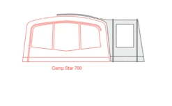 Outdoor Revolution Camp Star Side Porch (500xl, 600, 700) (2022) -Full Camp Gear campstar side porch floorplan 5 1