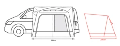 Outdoor Revolution Cayman Air High Awning (255-305cm) -Full Camp Gear cayman air 3 2