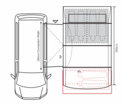 Outdoor Revolution Cayman Cacos Air SL Mid Awning (210-255cm) -Full Camp Gear cayman cacos sl fl