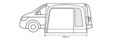 Outdoor Revolution Cayman Cona Air Driveaway Awning Low (2022) -Full Camp Gear cayman cona air 3