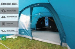Vango Airbeam Vango Aether Air 450XL Tent (2022) -Full Camp Gear earth collection airbeam infographics call outs5
