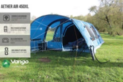 Vango Airbeam Vango Aether Air 450XL Tent (2022) -Full Camp Gear earth collection airbeam infographics call outs6
