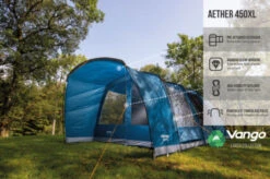 Vango Aether Poled 450XL Tent (2022) -Full Camp Gear earth collection poled infographics call outs6