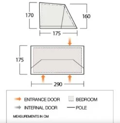 Vango Airbeam Vango Studio Large For Anantara IV (TA010) 15 Vango Airbeam Vango Studio Large For Anantara IV (TA010) -Full Camp Gear floorplan studio l 1