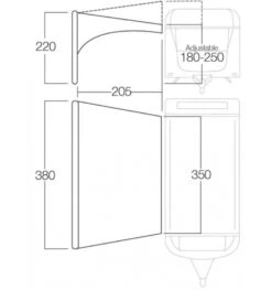 Vango AirBeam Sky Canopy 3.5m -Full Camp Gear floorplan35 2