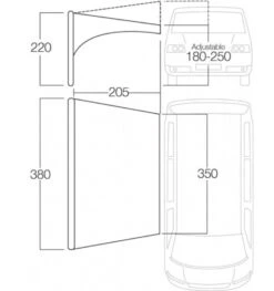 Vango AirBeam Sky Canopy 3.5m -Full Camp Gear floorplan35 3