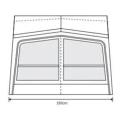 Outdoor Revolution Esprit Pro X 330 Premium Caravan Air Awning -Full Camp Gear floorplan 3