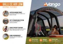 Vango Airbeam Vango Galli CC Air Low Awning (2023) -Full Camp Gear galli cc air low2 1