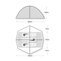 Wild Country Helm Compact 3 Tent (2023) -Full Camp Gear helm compact 3 floorplan 1500px 72dpi