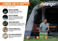 Vango Airbeam Vango Lismore Air TC 450 Tent Package (2023) -Full Camp Gear lismore air tc 450 package2