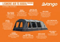 Vango Airbeam Vango Lismore Air TC 600XL Tent Package (2023) -Full Camp Gear lismore air tc 600xl package