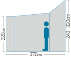 Westfield Neptune 400 Performance Air Drive Away Awning Mid - XXhigh (240 -320cm) -Full Camp Gear neptune 6 midsize