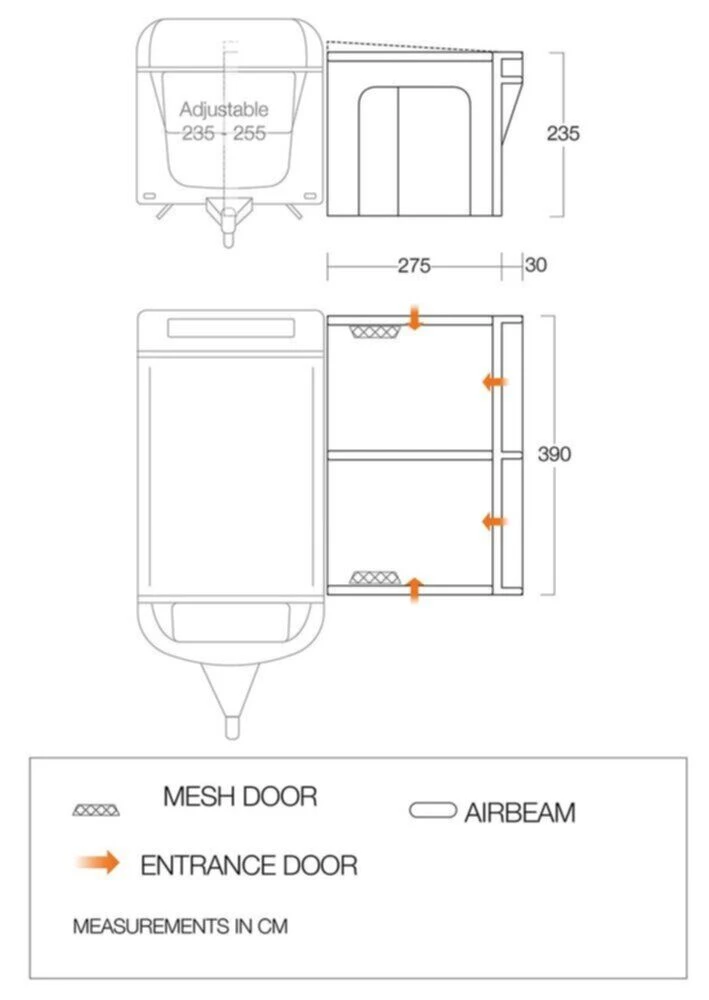 Vango Airbeam Vango Riviera Air 390 Elements All Season Caravan Awning (2023) 5 Vango Airbeam Vango Riviera Air 390 Elements All Season Caravan Awning (2023) - Image 3