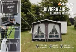 Vango Airbeam Vango Riviera Air 390 Elements ProShield Caravan Awning (2023) -Full Camp Gear riviera air 330 eps 1