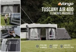 Vango Airbeam Vango Tuscany Air 400 Elements Proshield Caravan Awning (2023) -Full Camp Gear tuscany air 400 eps 1