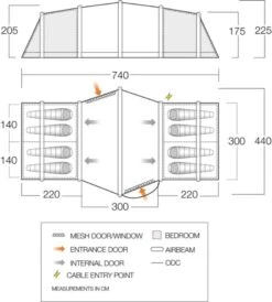 Vango Airbeam Vango Vesta Air 850xl Tent (2023) Bundle -Full Camp Gear vango 2022 tents floorplan vesta air 850xl